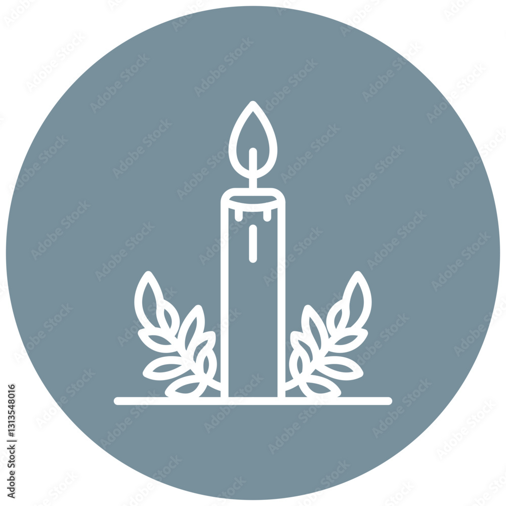 Poster unity candle vector icon