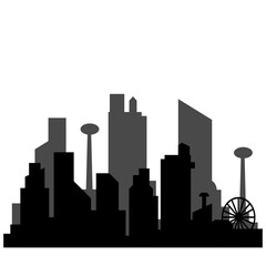 Obraz premium City Skyline Silhouette