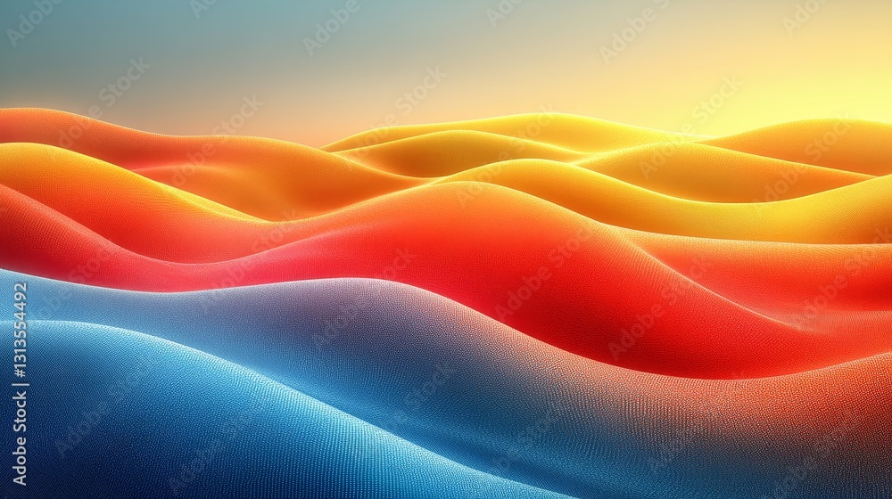 Poster abstract vibrant color waves artistic background motion blur texture digital paint streaks flowing d