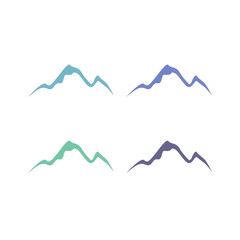 BLUE HILLS SIGN SYMBOL LOGO VECTOR ISOLATED ON WHITE

