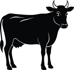 Cow Silhouette Vector, Cow Icon