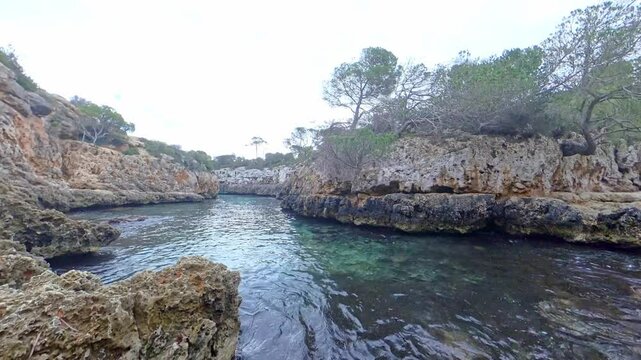 Crane effect in Cala Beltran to see the beach perfectly