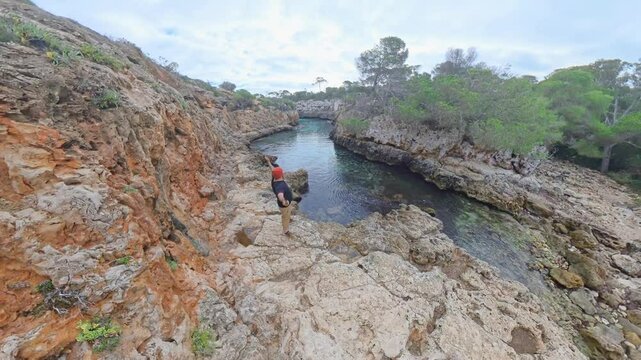 After a not very demanding hike in Cala Pi you arrive at Cala Beltran