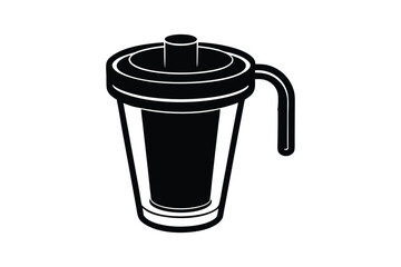 Silhouette of a water filter jar system vector art illustration.eps