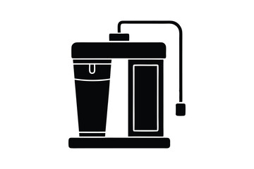 Silhouette of a water filter machine vector art illustration1.eps