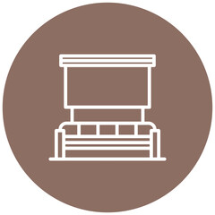 Smart Window Shade Vector Icon