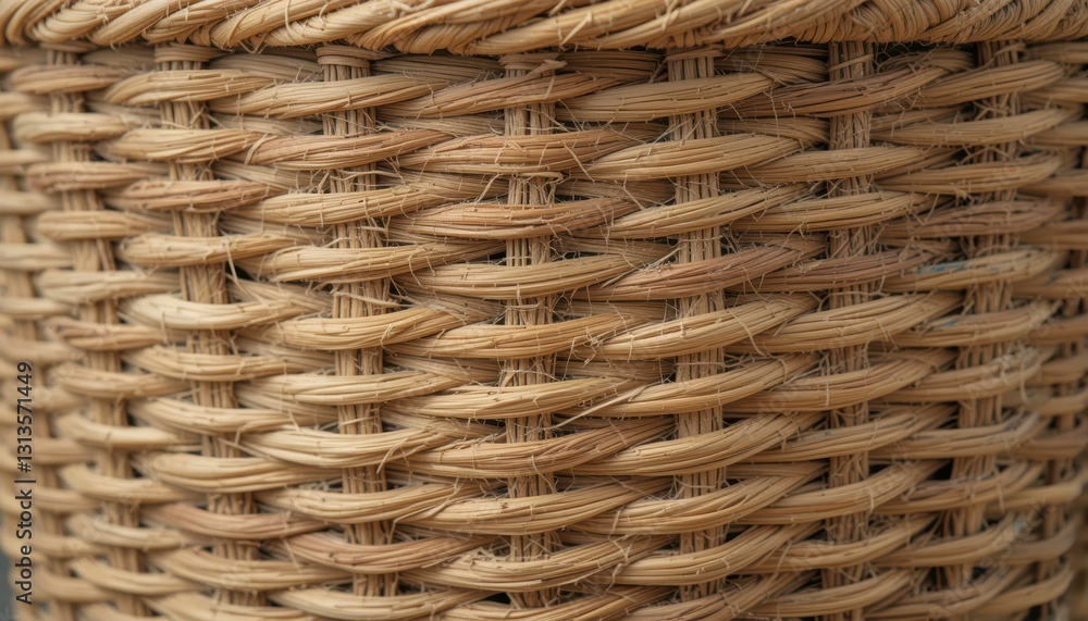 Poster textured close-up of natural wicker basket weave pattern design