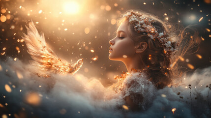 A dream-inspired image created by AI, featuring surreal and fantastic elements