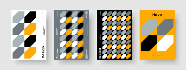 Fototapeta premium Geometric Flyer Design. Abstract Background Template. Isolated Brochure Layout. Banner. Business Presentation. Poster. Report. Book Cover. Handbill. Magazine. Journal. Notebook. Newsletter