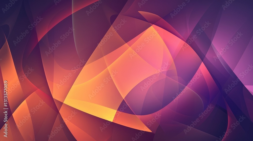 Poster abstract overlapping shapes in orange and pink tones. digital art for vibrant design. background ima