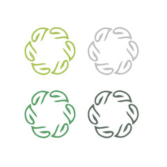 Eco Bio Leaves Product Sign Symbol Logo Vector
