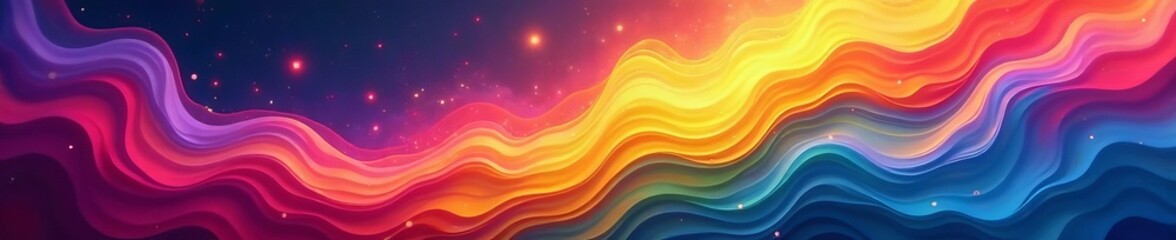 Obraz premium Rainbow spectrum of colors blending in abstract swirls, texture, pattern