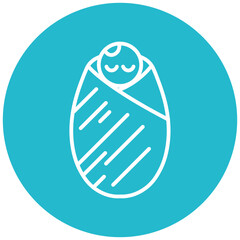 Blanket Swaddle Vector Icon