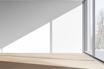 Fototapeta premium Bright interior space with natural light and minimalistic design features