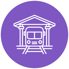 Transit Station Vector Icon