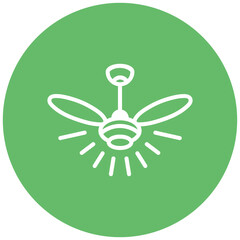 Cleaning Ceiling Fan Vector Icon