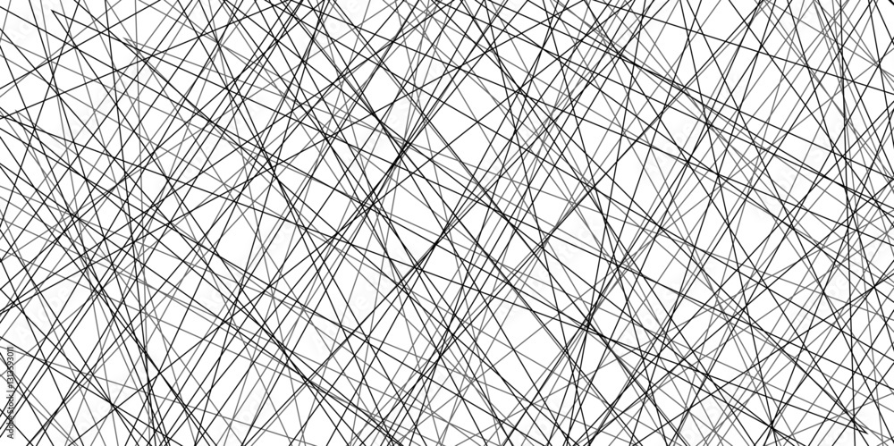 Aufkleber abstract beautiful perfect random lines background. abstract black lines with white background creat