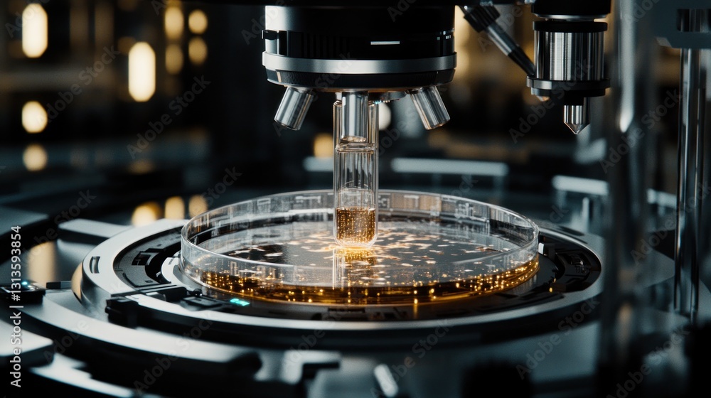 Aufkleber microscopic examination: unveiling cellular structures in a modern laboratory setting