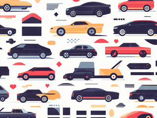  seamless pattern with car
