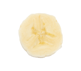 Banana slice isolated on transparent background