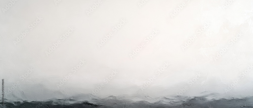 Poster tranquil abstract seascape with soft gray tones and smooth waves for minimalist decoration and seren