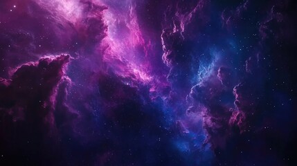 A stunning cosmic scene featuring vibrant nebulas and tiny stars
