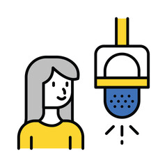 Interview podcast vector filled outline icon. EPS 10 file