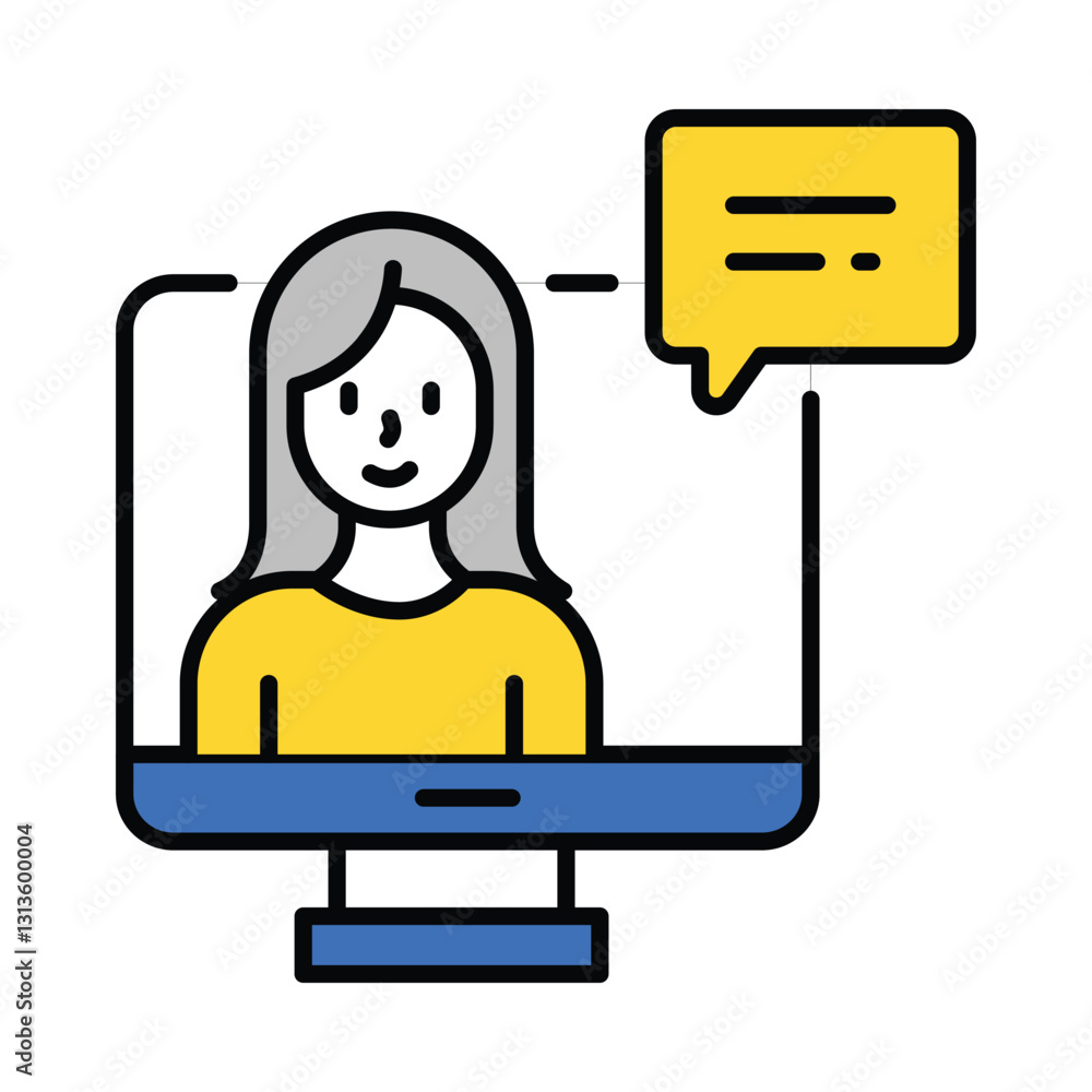 Poster communication vector filled outline icon. eps 10 file