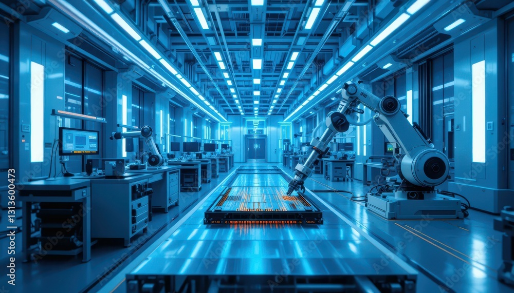 Poster advanced robotic automation in a modern high-tech facility