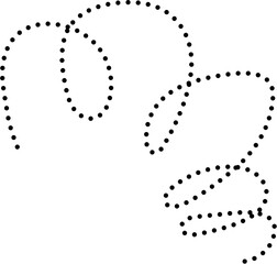 Spiral dotted lines symbol. Design element