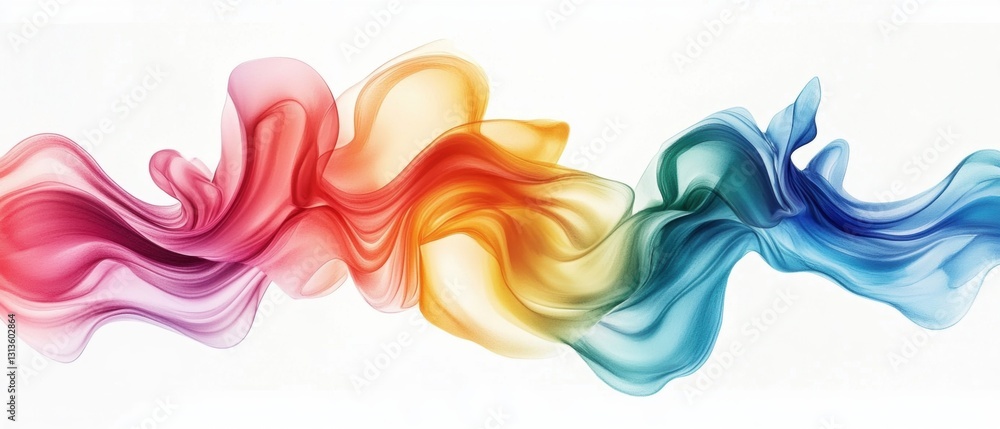 Poster colorful abstract wave design for contemporary art and creative backgrounds with smooth flowing line