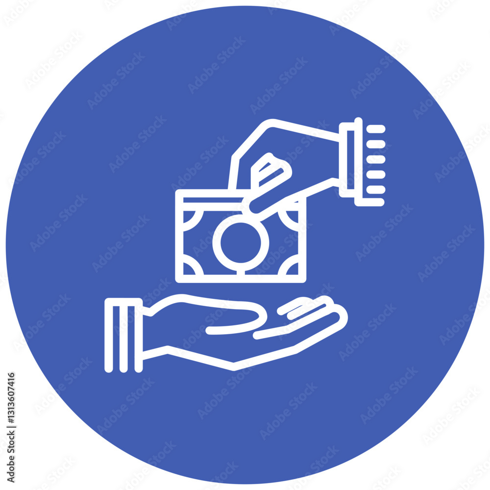 Poster bribery web vector icon