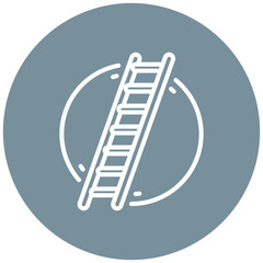 Crooked Ladder Vector Icon