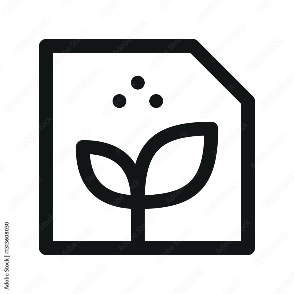 Poster garden seed ui icon, plant seeds packet simple line user interface vector symbol