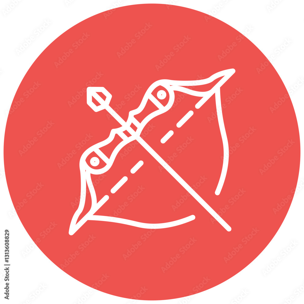 Poster bow string vector icon