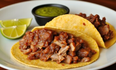 Delicious tacos with savory filling