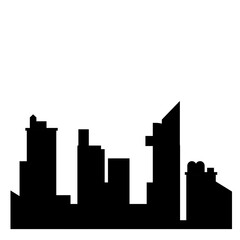Obraz premium Urban Skyline Silhouette