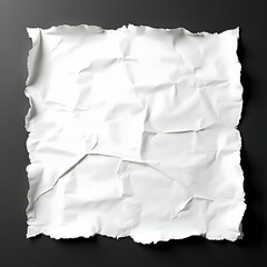 Obraz premium Abstract Folds: A Minimalist Monochrome Study of Paper’s Torn and Crumpled Surfaces, Showcasing Shadows, Highlights, and Geometric Creases in High-Contrast Detail. 