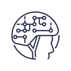 Illustration of a helmet with circuit design, symbolizing the fusion of safety and technology.