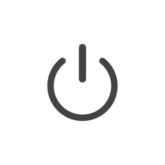 Power icon isolated on white background