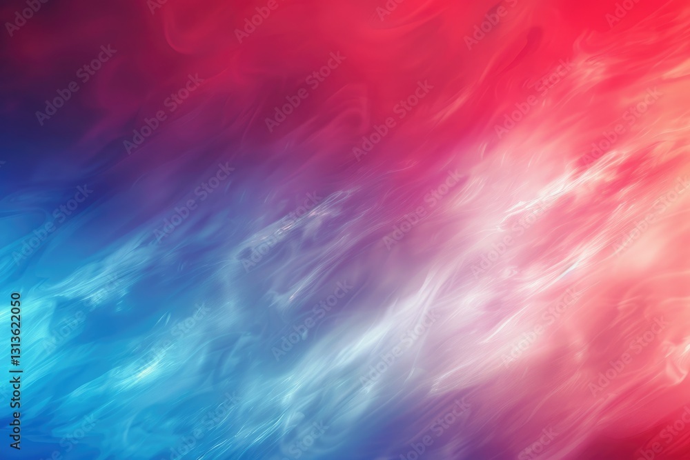 Poster abstract gradient waves in pink and blue hues. background image of red and blue contrast gradient co