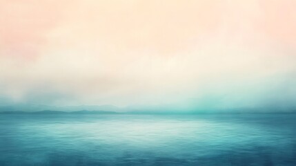 Obraz premium 45. A delicate pastel blend shifting from warm cream to muted turquoise, forming a tranquil and stylish background