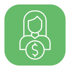 Fototapeta premium Female Finance Officer Icon
