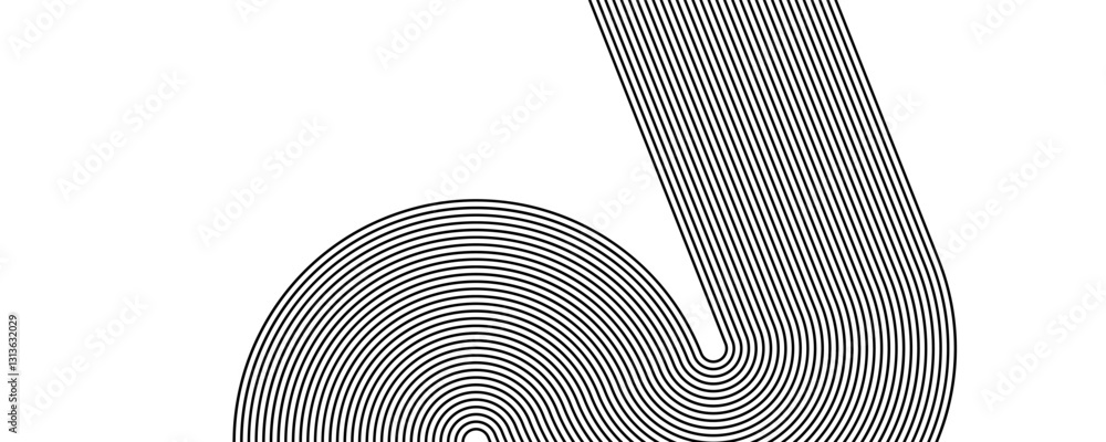 Poster striped pattern of black parallel lines on a white background in a retro style. black and white vect