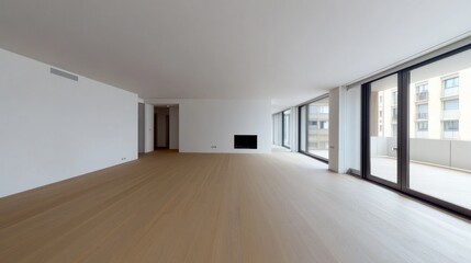 Spacious Modern Apartment with Floor-to-Ceiling Windows