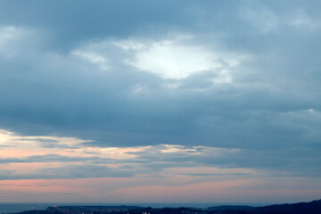 cloudy sky over the sea