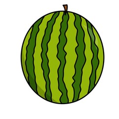Illustration watermelon the fruit juicy