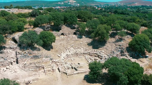 Teos Ancient City - 4k image of Teos Ancient City taken with a drone