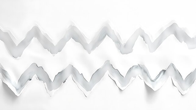 Monochromatic zigzag pattern illustration with torn paper effect