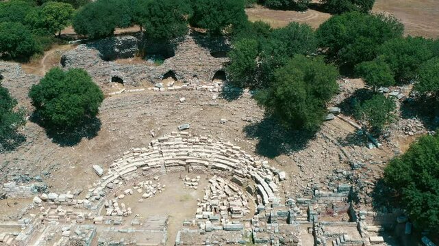 Teos Ancient City - 4k image of Teos Ancient City taken with a drone